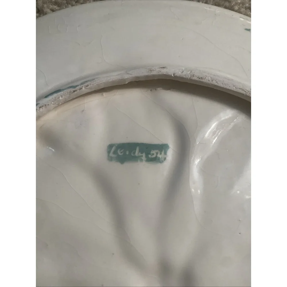 Ceramic Poinsettia Plate, Hand Painted 10